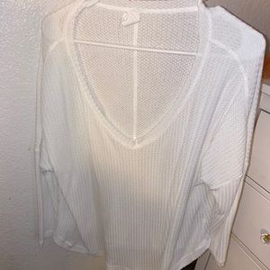 Vici thermal knit top - white